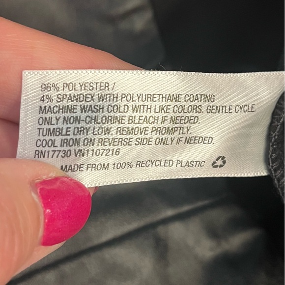 a new day Black Faux Leather Leggings size medium - Picture 3 of 7